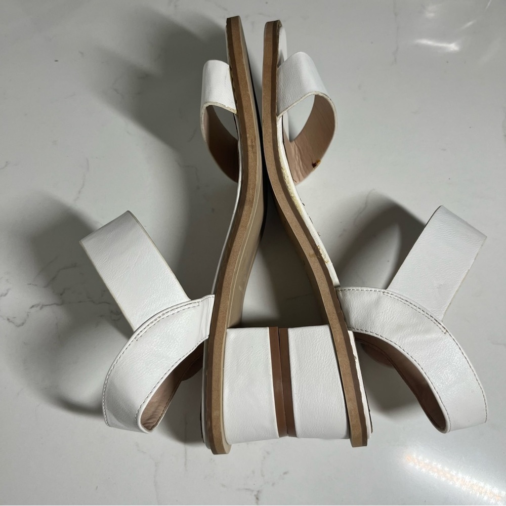 Topshop White Heartbreaker Two Part Heel Sandals 9 - Picture 7 of 13